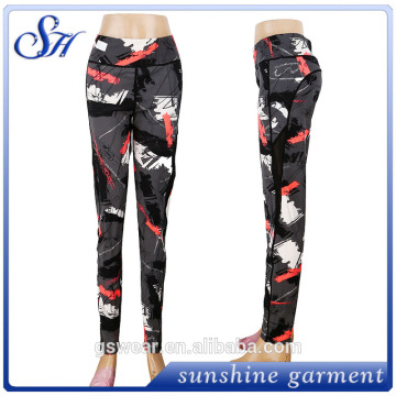 Customs printed sports fitness yoga pants wholesale compression pants