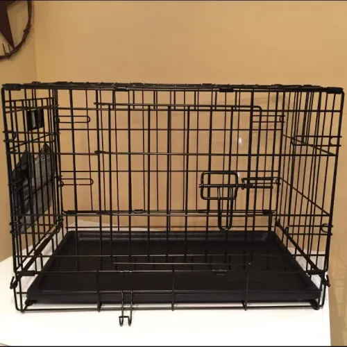 Collapsible Double Doors 18 Inch Tray Dog Crate for Pet Traveler