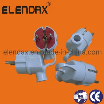 European Angle Type Electric Power Plug (P8055)