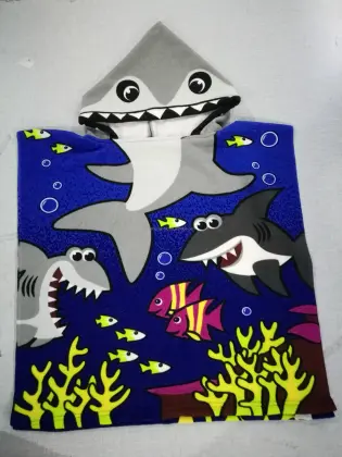 Cute Baby Kids Hooded Microfiber Bath Towels