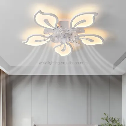 Weixi Lighting Ceiling Fan: 220V/110V, Remote Control, Dimming, Speed Adjustable, LED Ceiling Fan Light