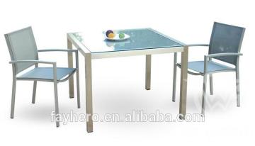 GW4016 furniture outdoor aluminium dining set fabric chair