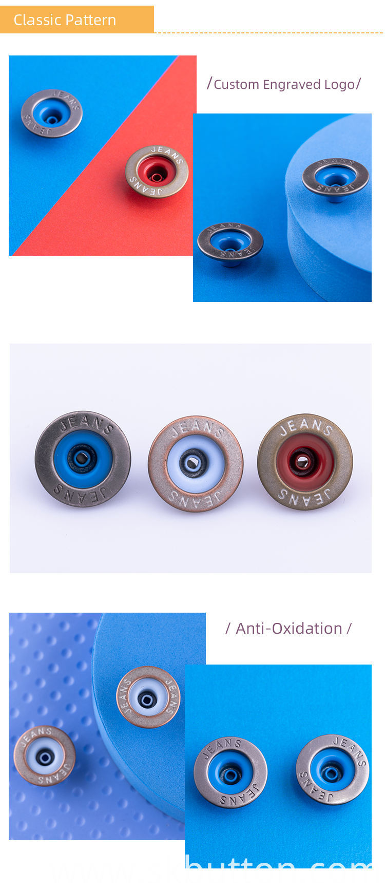 Buy Wholesale China Jean Button Free Sample Factory Custom Logo