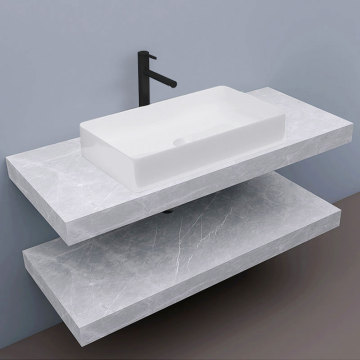 Sintered Stone Wall-Mounted Lavabo Basin Vanity Top for Bathroom Sink