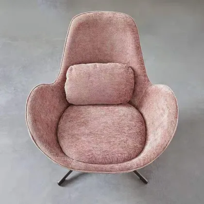 Industrial Vintage Mid-Century Design Egg Chair in Grace Leather