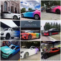 Bicolor Gradient Digital Vinyl Car Wrap