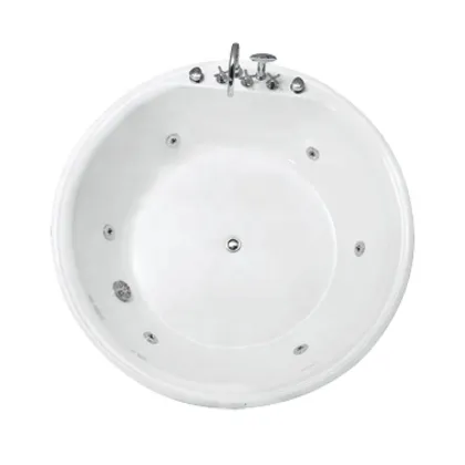 IMPERO Round Spar Bathtub: Big Beige Massage Bathtub Brand