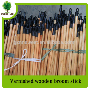 Household cleaning tools accessories varnished wooden broom stick