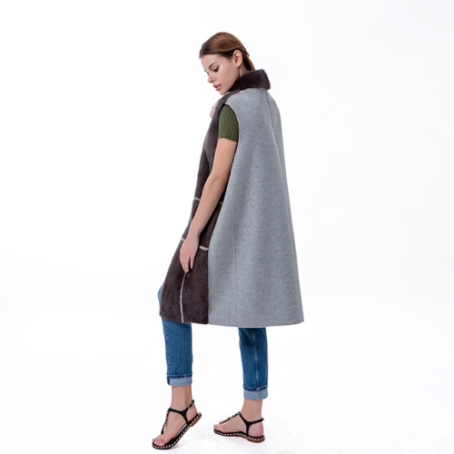 Jaqueta de cashmere moda mink