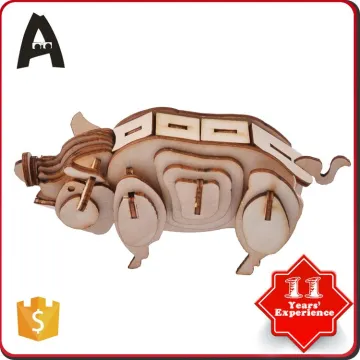 latest produc factory supply high quality 3d wooden puzzle animals
