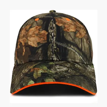 Custom Camouflage Baseball Cap with Hook and Loop Closure