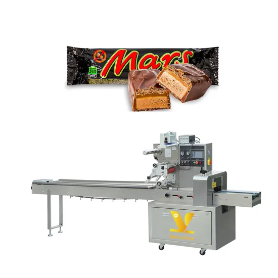 Automatic Hot Sealing Horizontal Wrapping Machine for Candy, Lollipops, and Chocolate Bars