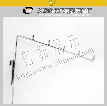 L Shaped Metal Gridwall Hook For Clothes Hanging Store