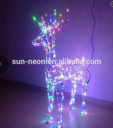 Christmas wire deer fancy decorative deer nice 3d christmas lighting deer