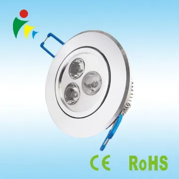 LED downlight 3x1 watt Aluminum