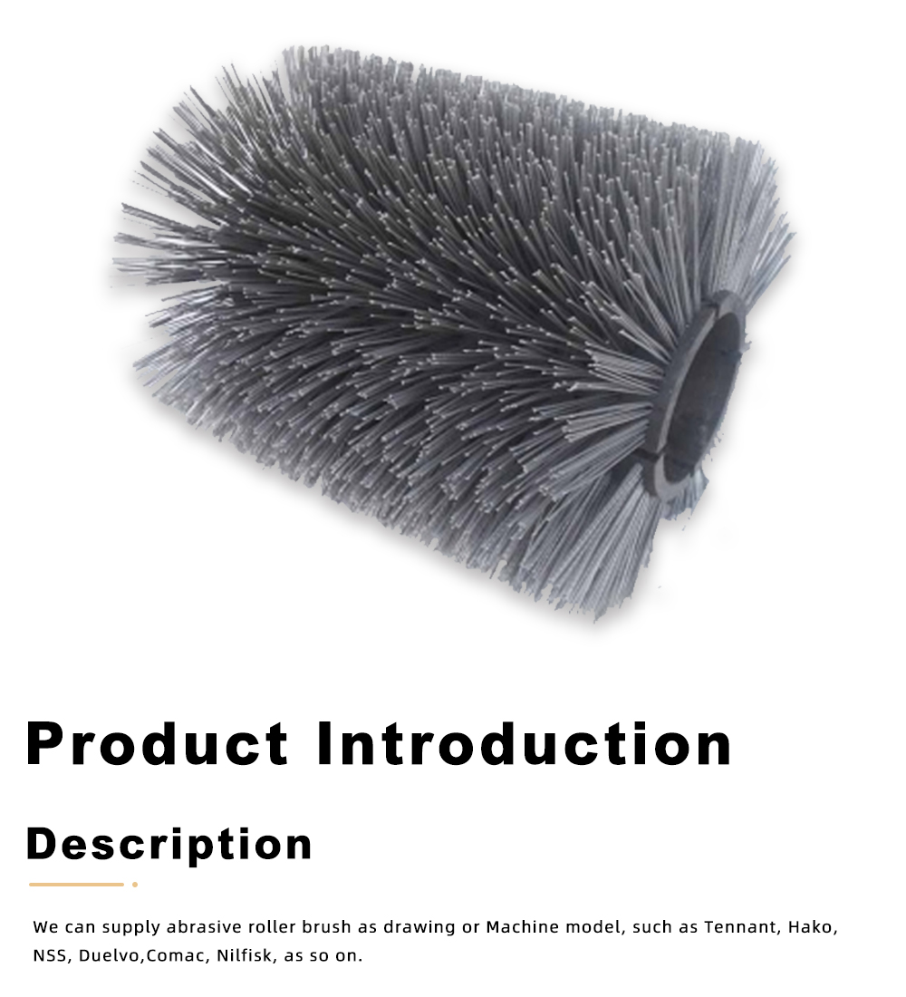 Heavy-Duty Abrasive Sweeper Roller Brush x
