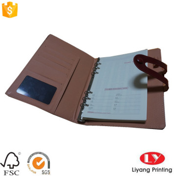 Cahier de bureau personnalisé en cuir avec poche