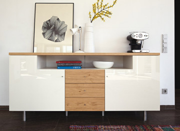 High Quality Semi-Tall Storage Cabinet with 3 Drawer Middle (Br p-1229)