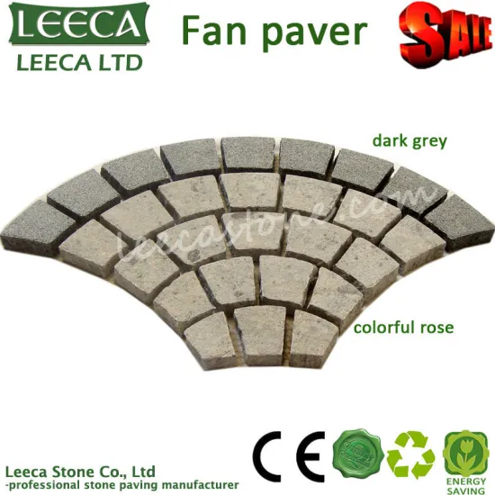 Fan pattern net paving stone