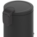 Black Step-On Trash Can With Lid