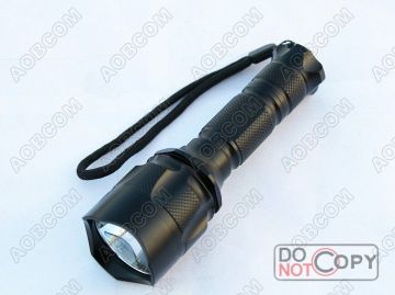 350 Lumens 100,000 Hours Lifespan 3.0v-4.2v Black Waterproof Tactical Led Flashlight For Stormy Weather, Camping