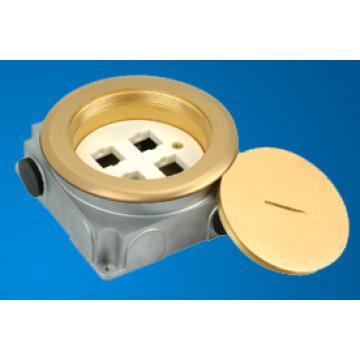 Brass Grounding Type Socket with Four Gang 2 Pin Socket