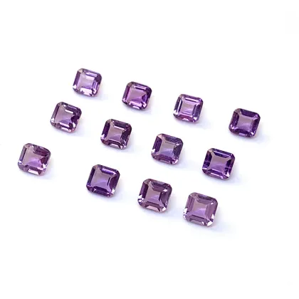Natural Amethyst Square Small Octagonal Cut Amethyst