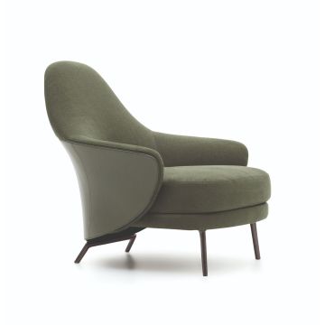 Chaise moderne allongée de chaise en velours relaxante en velours