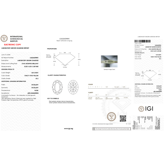 Matingkad na Yellow Oval Lab Diamond Trilogy Ring