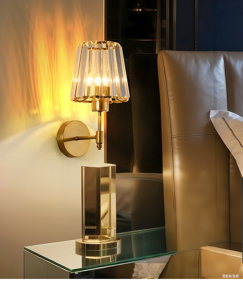 W250836 Crystal shade wall lamp (1)