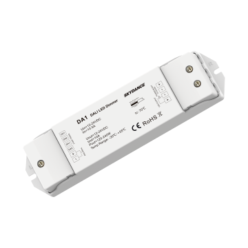 Skydance DA1 1 Channel DALI Dimmer for LED - 12-24VDC, 15A, 180W/260W