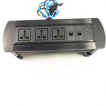 Universal Power Outlet Priz Manual Flip Rotated Hidden Flush-Mounting Extension Socket