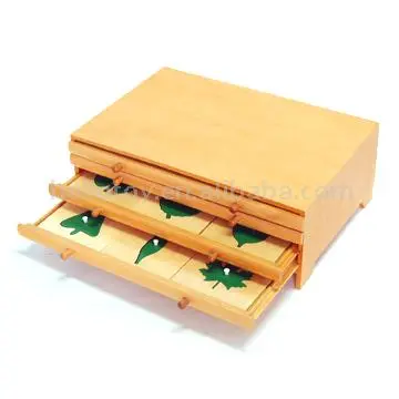 Montessori Toys - Botany Leaf Cabinet with Insets (HTB0016)