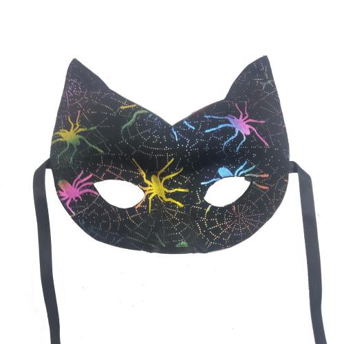 Lovely Black Fox Mask with Spider Logo