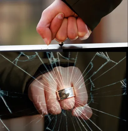 Self Defense Supplies Stinger Finger Ring Chain Defense EDC Stainless Chain Finger Defense Ring Self Defense