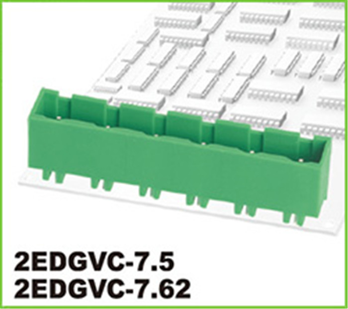 Lapangan 3.81mm Blok Terminal Konektor Pluggable Hijau