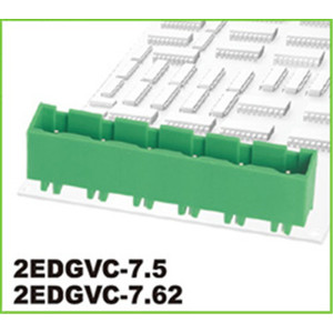 Morsetto connettore innestabile verde passo 3,81 mm