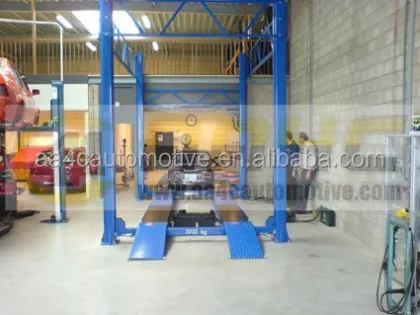 High Rise 4 Post Car Lift - Floor Cross Car Elevator
