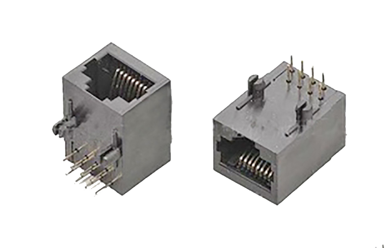 Conector modular 10 / 100baseT 8P8C de porta única