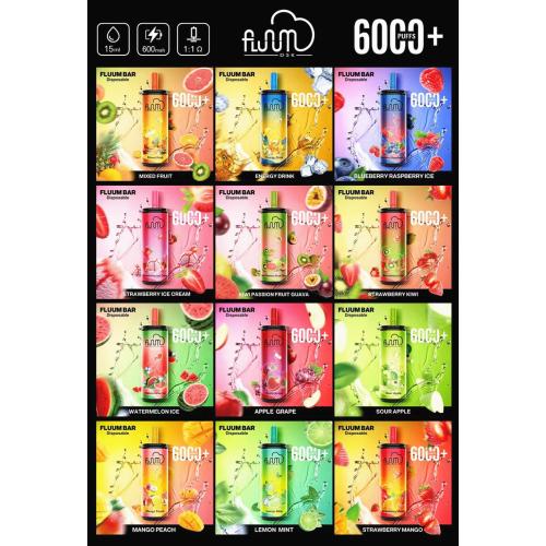 Fluum Bar Disponível Vape Pen 6000 Puffs E-CIG