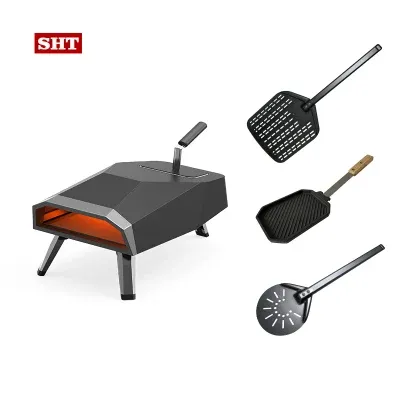 Commercial Portable 12" Outdoor Woo Pellets Pizza Oven with Stone