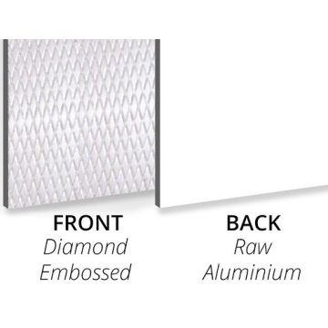 Panneaux décoratifs texturés en relief de diamant de 3 mm