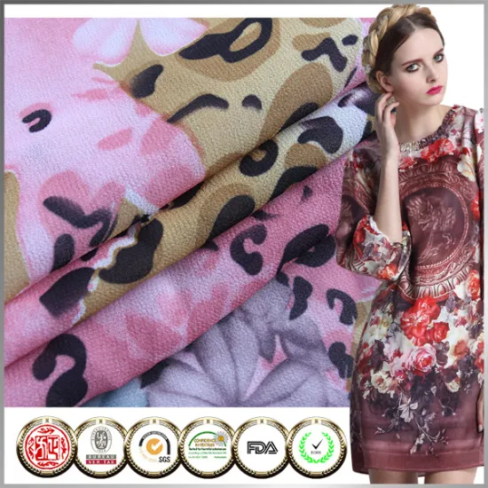 Latest style Oeko-Tex Standard 100 Printing Bulk chiffon fabric with printed