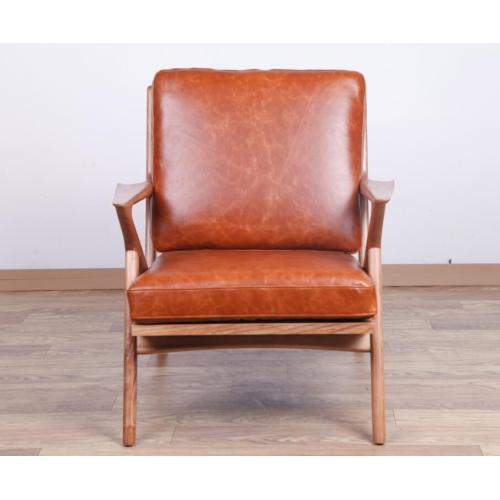 Full Vintage leather Selig lounge chair