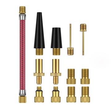 Bicycle Valve Adapter Set - 13 Pcs SV AV DV Pump Nozzle Converter