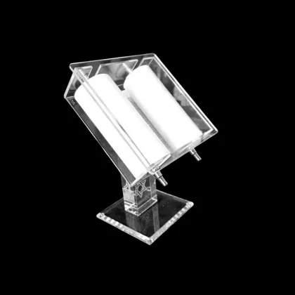 Modern Minimalist Lucite Pedestal Display Stand for Jewish Torah Scroll