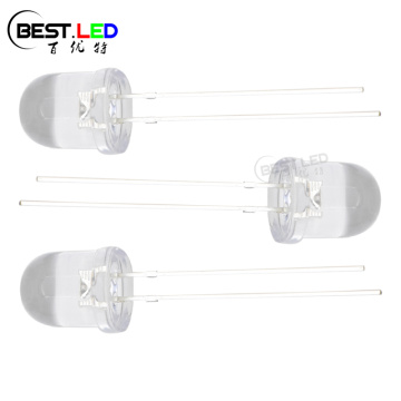 Super Bright 8mm Green LED Lamp Clear Lens