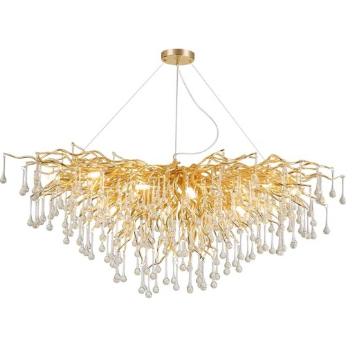 LEDER Beaded Crystal Metal Chandelier