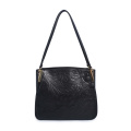 Handtasche Handtasche Schwarz Shopper Ladies Double Shoulder Strap