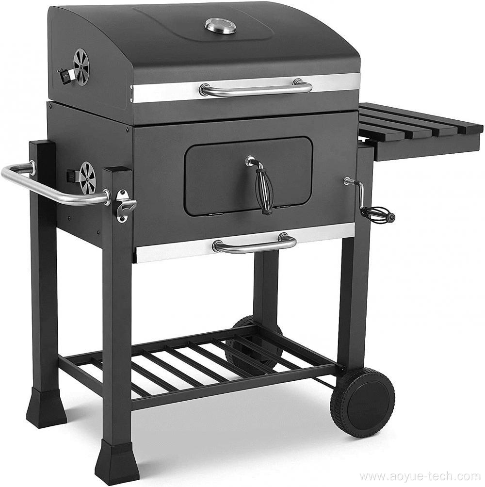 New Large Portable Trolley Barrel Charcoal BBQ Grill